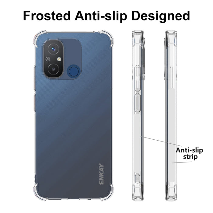 Para Redmi 12C 4G ENKAY Hat-Prince Clear TPU Funda para teléfono a prueba de golpes