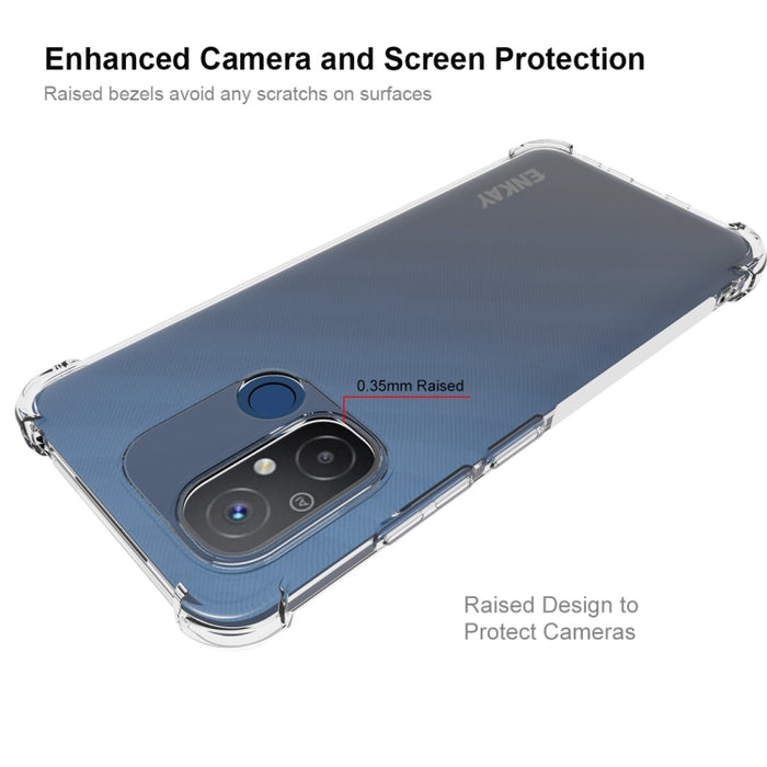 Para Redmi 12C 4G ENKAY Hat-Prince Clear TPU Funda para teléfono a prueba de golpes