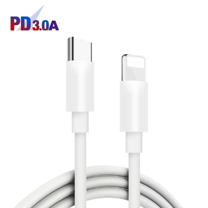Cargador de teléfono móvil PD04 Type-C + USB con cable Type-C a 8 pines, enchufe de Reino Unido, UK Plug + Type-C to 8 Pin Cable