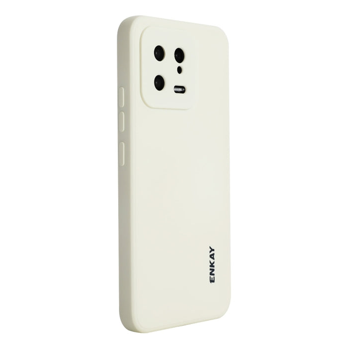 Para Xiaomi 13 ENKAY Hat-Prince Funda de teléfono de silicona líquida a prueba de golpes