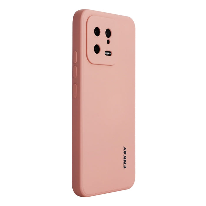 Para Xiaomi 13 ENKAY Hat-Prince Funda de teléfono de silicona líquida a prueba de golpes