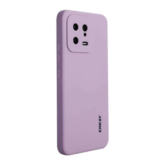 Para Xiaomi 13 ENKAY Hat-Prince Funda de teléfono de silicona líquida a prueba de golpes