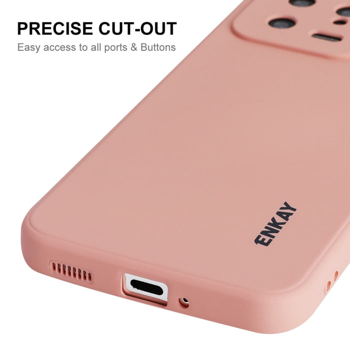 Para Xiaomi 13 ENKAY Hat-Prince Funda de teléfono de silicona líquida a prueba de golpes