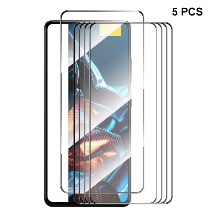 Para Xiaomi Poco X5 ENKAY Hat-Prince Pegamento completo 0.26mm 9H 2.5D Vidrio templado Película completa, For Xiaomi Poco X5(1pc), For Xiaomi Poco X5(2pcs), For Xiaomi Poco X5(5pcs), For Xiaomi Poco X5(10pcs)