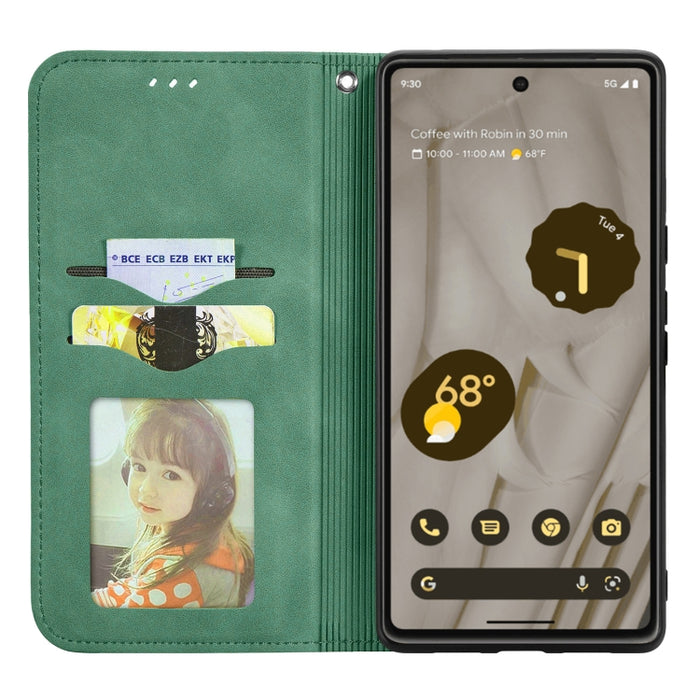 Estuche para teléfono de cuero con tapa magnética con sensación de piel retro, For Google Pixel 7A, For Infinix Smart 6 Plus, For Tecno Spark 9 Pro, For Xiaomi Mi 11 Ultra