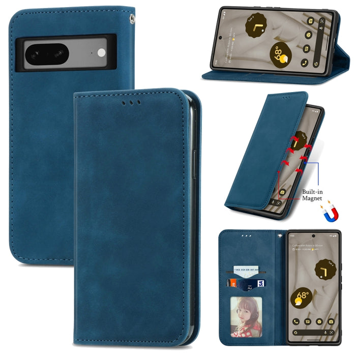 Estuche para teléfono de cuero con tapa magnética con sensación de piel retro, For Google Pixel 7A, For Infinix Smart 6 Plus, For Tecno Spark 9 Pro, For Xiaomi Mi 11 Ultra