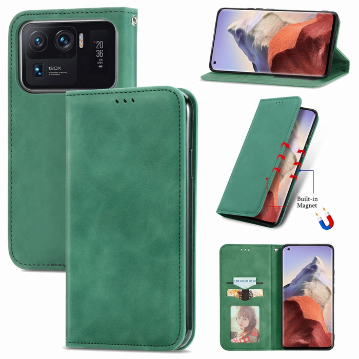 Estuche para teléfono de cuero con tapa magnética con sensación de piel retro, For Google Pixel 7A, For Infinix Smart 6 Plus, For Tecno Spark 9 Pro, For Xiaomi Mi 11 Ultra