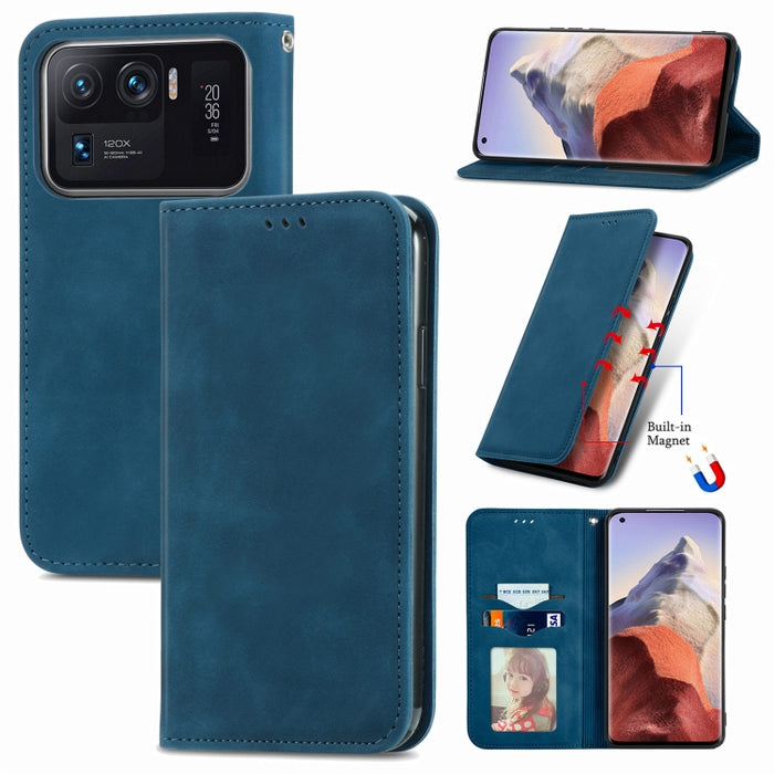 Estuche para teléfono de cuero con tapa magnética con sensación de piel retro, For Google Pixel 7A, For Infinix Smart 6 Plus, For Tecno Spark 9 Pro, For Xiaomi Mi 11 Ultra