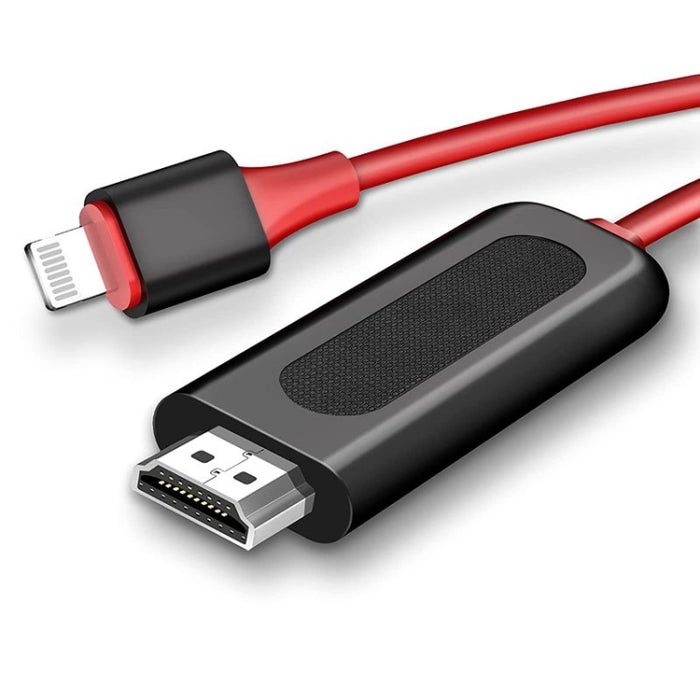 Cable adaptador de 2m y 8 pines a HDMI, convertidor de pantalla de sincronización de vídeo para iPad y iPhone