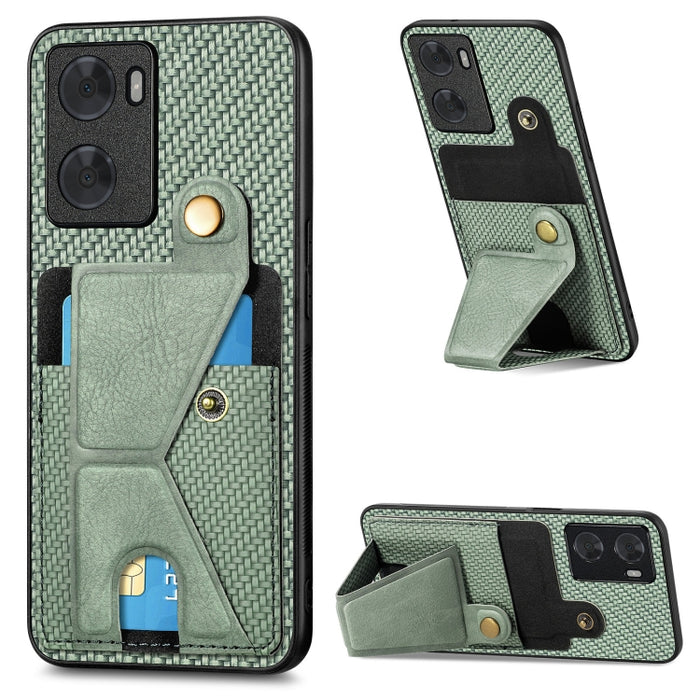 Caja del teléfono del titular de la tarjeta del tirón de la cartera de la fibra de carbono, For OPPO A57 4G, For Huawei nova Y90, For OPPO Reno9, For OPPO Reno9 Pro+, For Xiaomi Poco M5 4G, For Realme C30, For Xiaomi 13 Pro, For Xiaomi 13              ...
