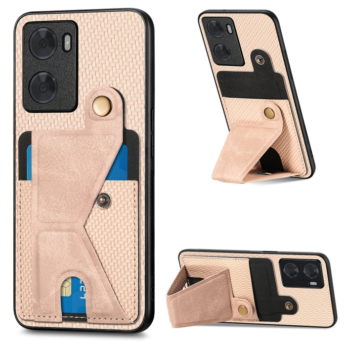 Caja del teléfono del titular de la tarjeta del tirón de la cartera de la fibra de carbono, For OPPO A57 4G, For Huawei nova Y90, For OPPO Reno9, For OPPO Reno9 Pro+, For Xiaomi Poco M5 4G, For Realme C30, For Xiaomi 13 Pro, For Xiaomi 13              ...