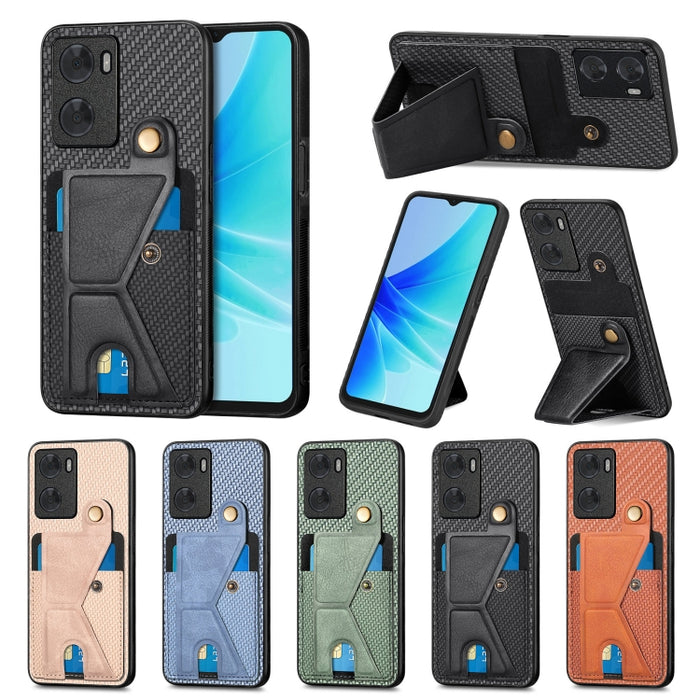 Caja del teléfono del titular de la tarjeta del tirón de la cartera de la fibra de carbono, For OPPO A57 4G, For Huawei nova Y90, For OPPO Reno9, For OPPO Reno9 Pro+, For Xiaomi Poco M5 4G, For Realme C30, For Xiaomi 13 Pro, For Xiaomi 13              ...
