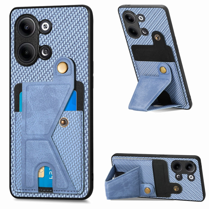 Caja del teléfono del titular de la tarjeta del tirón de la cartera de la fibra de carbono, For OPPO A57 4G, For Huawei nova Y90, For OPPO Reno9, For OPPO Reno9 Pro+, For Xiaomi Poco M5 4G, For Realme C30, For Xiaomi 13 Pro, For Xiaomi 13              ...