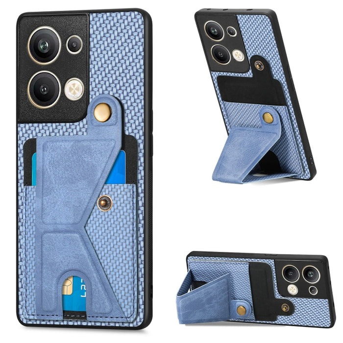 Caja del teléfono del titular de la tarjeta del tirón de la cartera de la fibra de carbono, For OPPO A57 4G, For Huawei nova Y90, For OPPO Reno9, For OPPO Reno9 Pro+, For Xiaomi Poco M5 4G, For Realme C30, For Xiaomi 13 Pro, For Xiaomi 13              ...