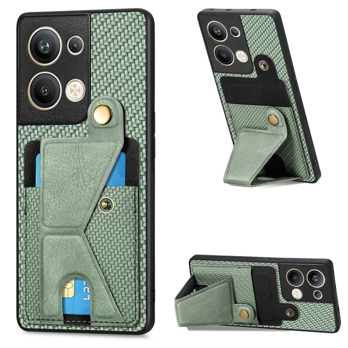 Caja del teléfono del titular de la tarjeta del tirón de la cartera de la fibra de carbono, For OPPO A57 4G, For Huawei nova Y90, For OPPO Reno9, For OPPO Reno9 Pro+, For Xiaomi Poco M5 4G, For Realme C30, For Xiaomi 13 Pro, For Xiaomi 13              ...