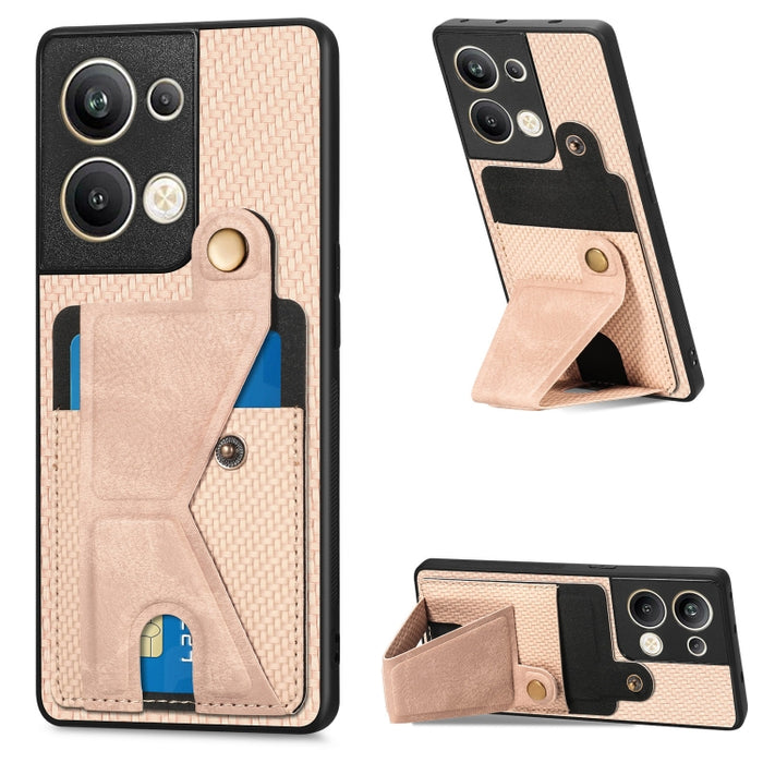 Caja del teléfono del titular de la tarjeta del tirón de la cartera de la fibra de carbono, For OPPO A57 4G, For Huawei nova Y90, For OPPO Reno9, For OPPO Reno9 Pro+, For Xiaomi Poco M5 4G, For Realme C30, For Xiaomi 13 Pro, For Xiaomi 13              ...