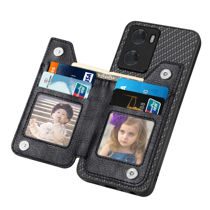 Caja del teléfono de la cartera de la cremallera del tirón de la fibra de carbono, For OPPO A57 4G, For OPPO Reno9, For OPPO Reno9 Pro+, For Xiaomi Poco M5 4G, For Realme C30, For Xiaomi 13 Pro, For Xiaomi 13, For Google Pixel 7A