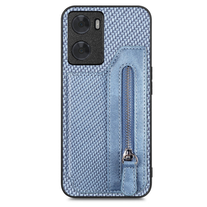 Caja del teléfono de la cartera de la cremallera del tirón de la fibra de carbono, For OPPO A57 4G, For OPPO Reno9, For OPPO Reno9 Pro+, For Xiaomi Poco M5 4G, For Realme C30, For Xiaomi 13 Pro, For Xiaomi 13, For Google Pixel 7A