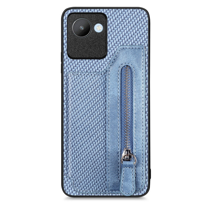Caja del teléfono de la cartera de la cremallera del tirón de la fibra de carbono, For OPPO A57 4G, For OPPO Reno9, For OPPO Reno9 Pro+, For Xiaomi Poco M5 4G, For Realme C30, For Xiaomi 13 Pro, For Xiaomi 13, For Google Pixel 7A