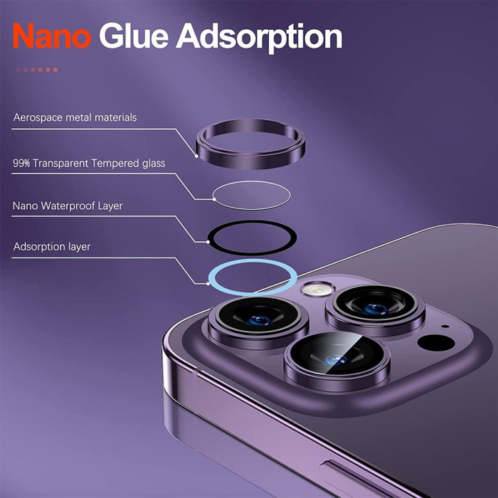 Para iPhone 14 Pro / 14 Pro Max ENKAY AR Lente de cámara antirreflejo Película completa de vidrio, For iPhone 14 Pro / 14 Pro Max