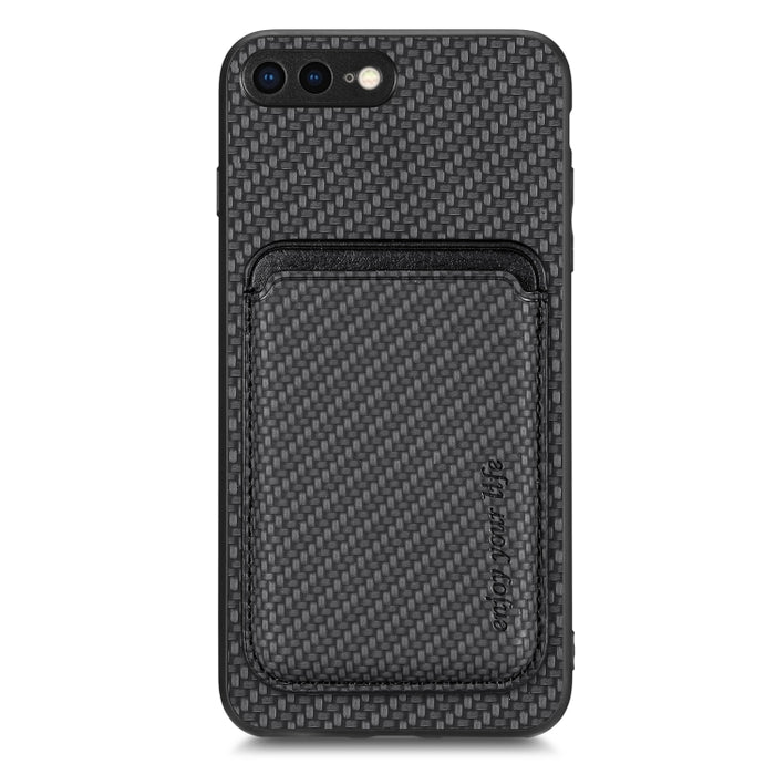 Caja de teléfono magnética Magsafe de tarjeta de cuero de fibra de carbono, For iPhone 6 Plus / 6S Plus, For iPhone 13, For iPhone 7 Plus / 8 Plus, For iPhone 11, For iPhone 12 Pro, For iPhone 12, For iPhone 13 Pro, For iPhone 6 / 6s                   ...