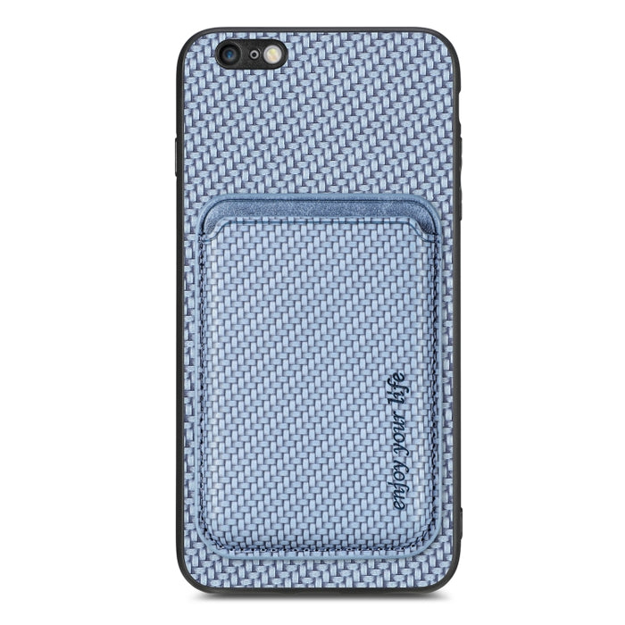 Caja de teléfono magnética Magsafe de tarjeta de cuero de fibra de carbono, For iPhone 6 Plus / 6S Plus, For iPhone 13, For iPhone 7 Plus / 8 Plus, For iPhone 11, For iPhone 12 Pro, For iPhone 12, For iPhone 13 Pro, For iPhone 6 / 6s                   ...