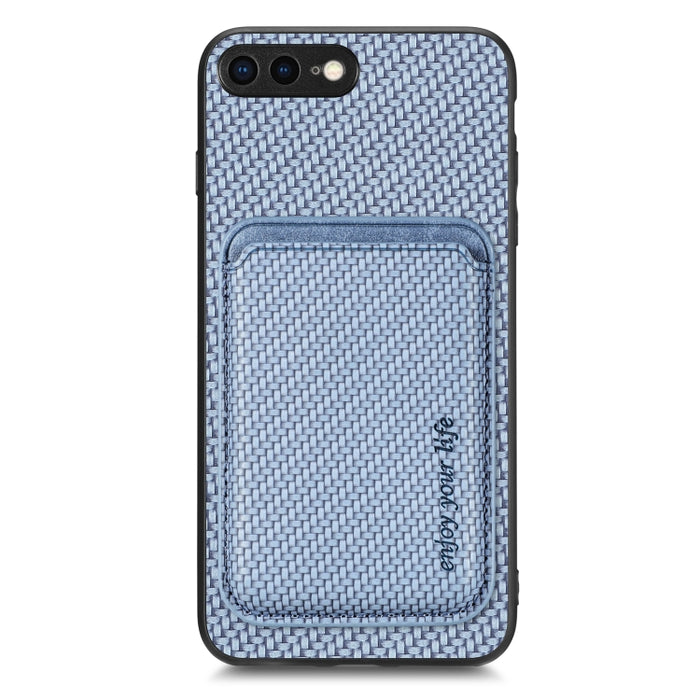 Caja de teléfono magnética Magsafe de tarjeta de cuero de fibra de carbono, For iPhone 6 Plus / 6S Plus, For iPhone 13, For iPhone 7 Plus / 8 Plus, For iPhone 11, For iPhone 12 Pro, For iPhone 12, For iPhone 13 Pro, For iPhone 6 / 6s                   ...
