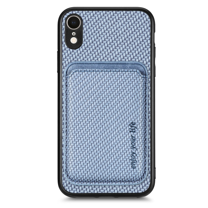 Caja de teléfono magnética Magsafe de tarjeta de cuero de fibra de carbono, For iPhone 6 Plus / 6S Plus, For iPhone 13, For iPhone 7 Plus / 8 Plus, For iPhone 11, For iPhone 12 Pro, For iPhone 12, For iPhone 13 Pro, For iPhone 6 / 6s                   ...