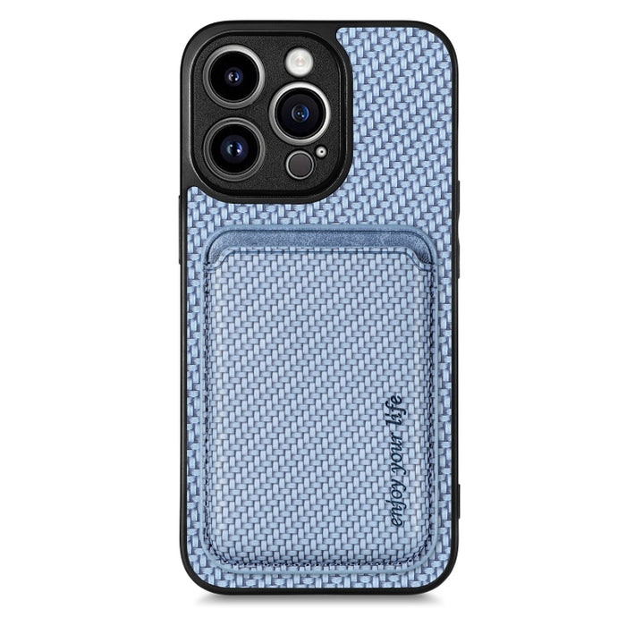 Caja de teléfono magnética Magsafe de tarjeta de cuero de fibra de carbono, For iPhone 6 Plus / 6S Plus, For iPhone 13, For iPhone 7 Plus / 8 Plus, For iPhone 11, For iPhone 12 Pro, For iPhone 12, For iPhone 13 Pro, For iPhone 6 / 6s                   ...