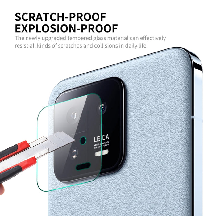 Para Xiaomi 13 ENKAY Hat-Prince 9H Lente de cámara trasera Película de vidrio templado, 1pc, 2pcs, 5pcs, 10pcs