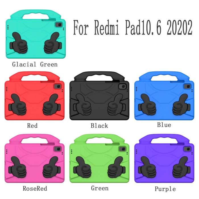 Estuche para tableta a prueba de golpes EVA con soporte para pulgar, For Xiaomi Redmi Pad 10.6 2022