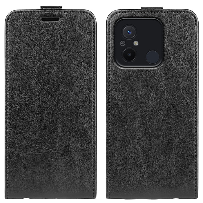 Para Xiaomi Redmi 12C R64 Texture Single Vertical Flip Leather Phone Case, For Xiaomi Redmi 12C