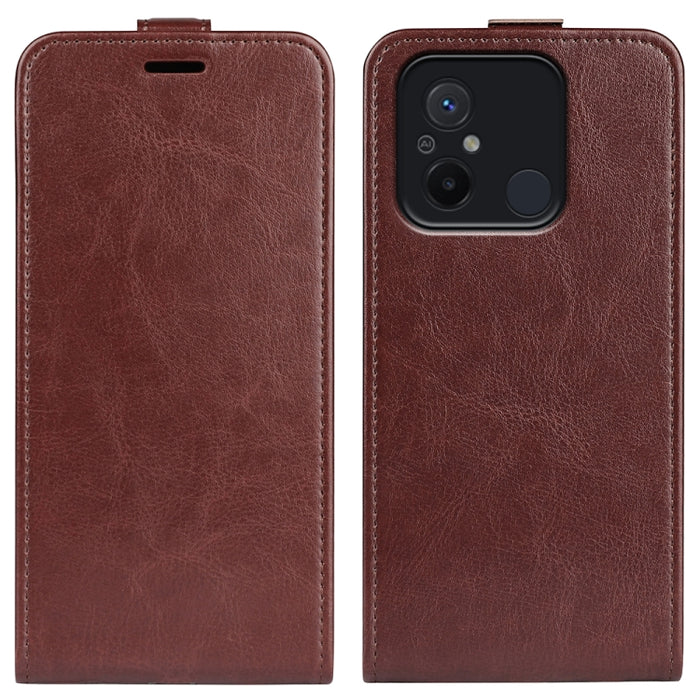 Para Xiaomi Redmi 12C R64 Texture Single Vertical Flip Leather Phone Case, For Xiaomi Redmi 12C