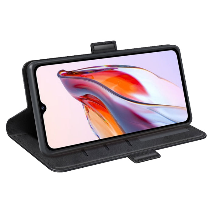 Para Xiaomi Redmi 12C Funda de cuero con tapa horizontal con hebilla magnética de doble cara, For Xiaomi Redmi 12C