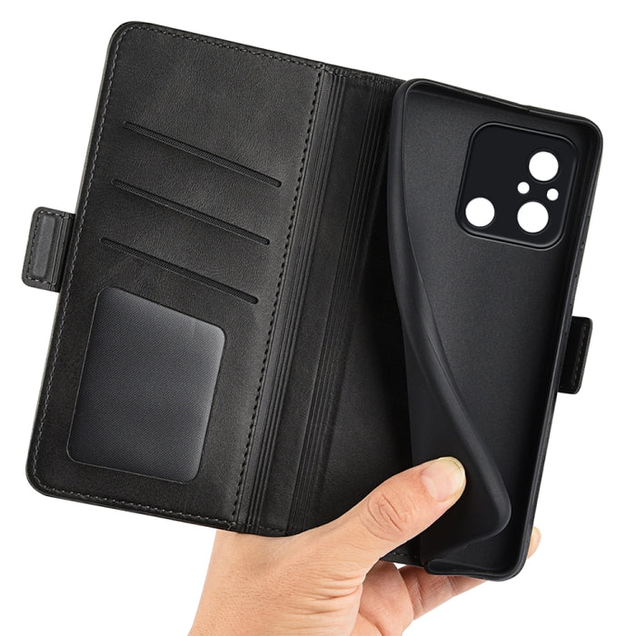 Para Xiaomi Redmi 12C Funda de cuero con tapa horizontal con hebilla magnética de doble cara, For Xiaomi Redmi 12C