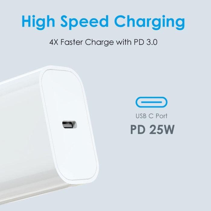 NORTHJO NOPD2501 PD 25W USB-C / Type-C Cargador rápido de puerto único, US Plug, EU Plug, UK Plug, AU Plug