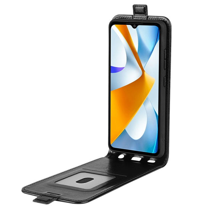 Para Xiaomi Poco C40 R64 Textura Vertical Funda de cuero con tapa para teléfono, For Xiaomi Poco C40