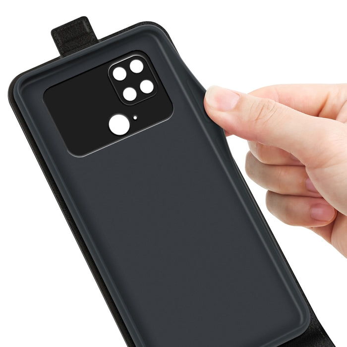 Para Xiaomi Poco C40 R64 Textura Vertical Funda de cuero con tapa para teléfono, For Xiaomi Poco C40