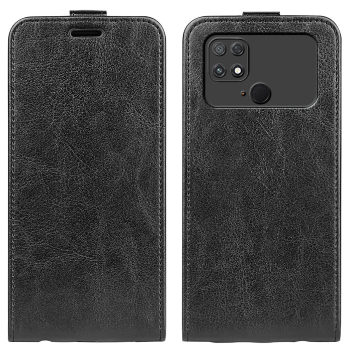 Para Xiaomi Poco C40 R64 Textura Vertical Funda de cuero con tapa para teléfono, For Xiaomi Poco C40