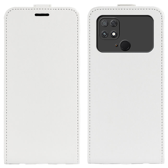 Para Xiaomi Poco C40 R64 Textura Vertical Funda de cuero con tapa para teléfono, For Xiaomi Poco C40