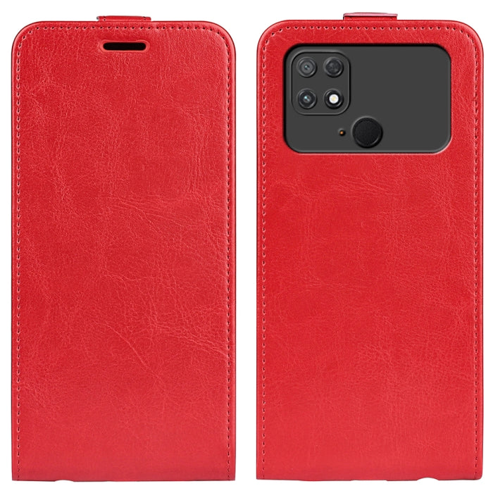 Para Xiaomi Poco C40 R64 Textura Vertical Funda de cuero con tapa para teléfono, For Xiaomi Poco C40