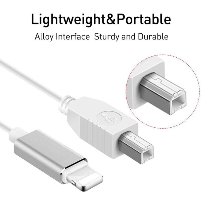 Cable MIDI de 1m de 8 pines a USB-B para iPad / iPhone