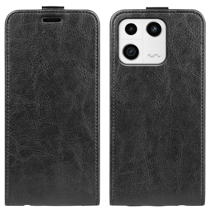 Para Xiaomi 13 R64 Textura Vertical Funda de cuero con tapa para teléfono, For Xiaomi 13