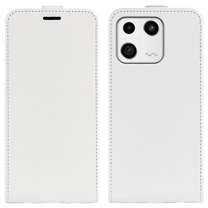 Para Xiaomi 13 R64 Textura Vertical Funda de cuero con tapa para teléfono, For Xiaomi 13