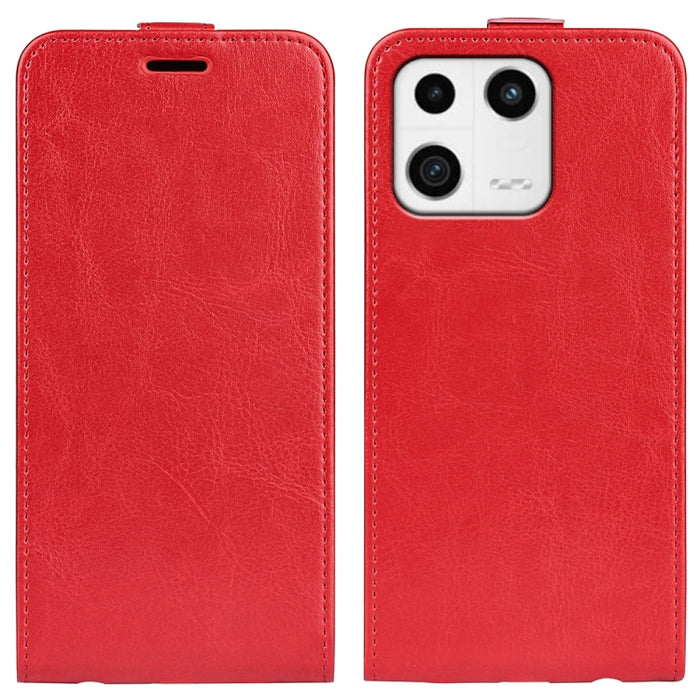 Para Xiaomi 13 R64 Textura Vertical Funda de cuero con tapa para teléfono, For Xiaomi 13