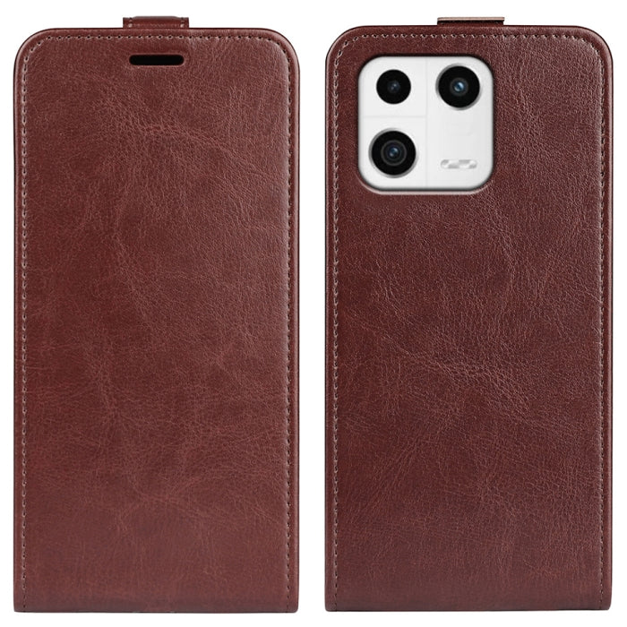 Para Xiaomi 13 R64 Textura Vertical Funda de cuero con tapa para teléfono, For Xiaomi 13
