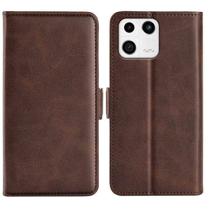 Para Xiaomi 13 Funda de cuero con tapa horizontal con hebilla magnética de doble cara, For Xiaomi 13