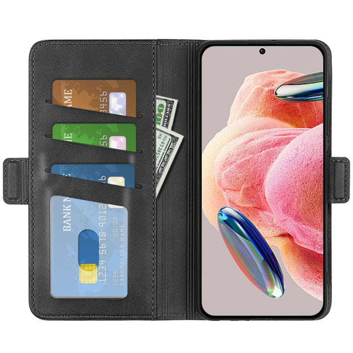 Para Xiaomi Redmi Note 12 4G Global Doble lado Hebilla magnética Funda de cuero con tapa horizontal para teléfono, For Xiaomi Redmi Note 12 4G Global