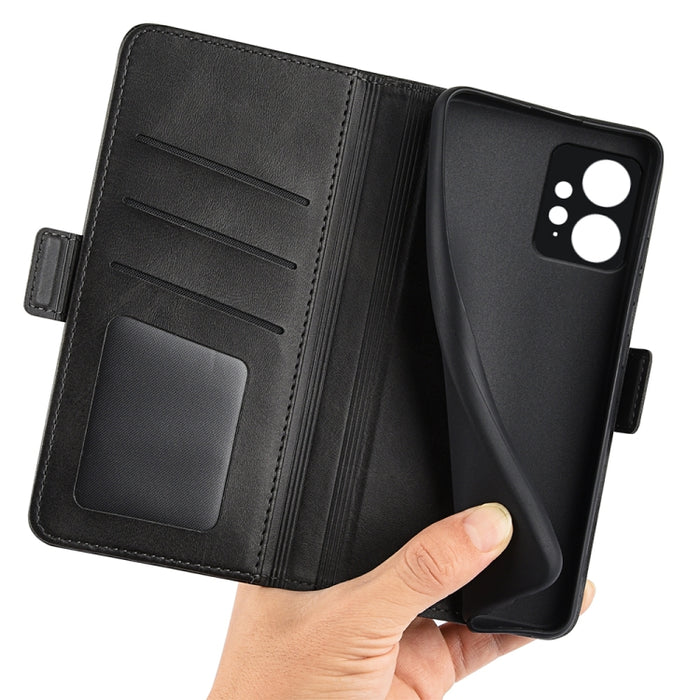 Para Xiaomi Redmi Note 12 4G Global Doble lado Hebilla magnética Funda de cuero con tapa horizontal para teléfono, For Xiaomi Redmi Note 12 4G Global