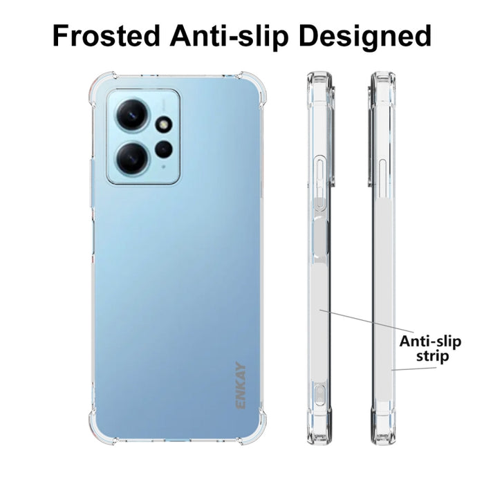 Para Xiaomi Redmi Note 12 4G Global ENKAY Clear TPU Funda de teléfono antideslizante a prueba de golpes, For Xiaomi Redmi Note 12 4G Global